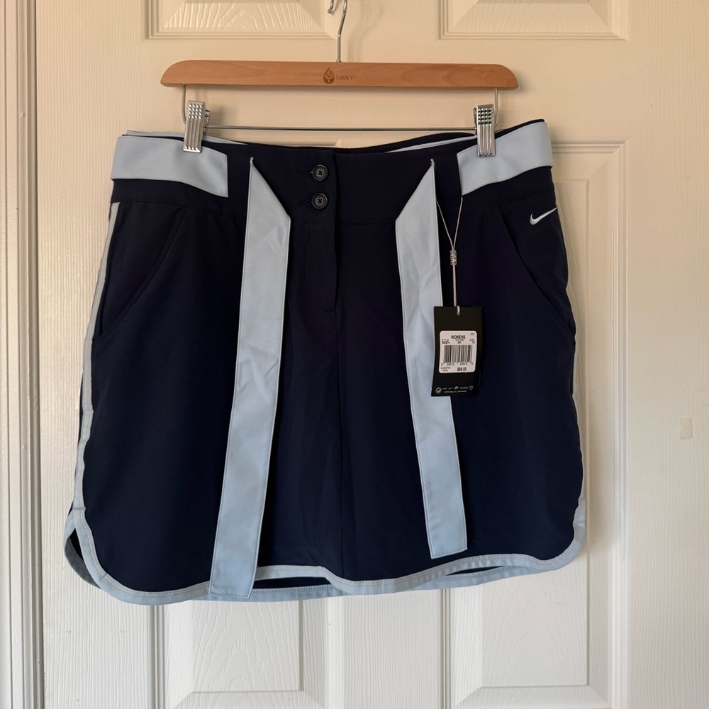 Nike Golf Novelty Convertible Performance Skort - Navy/Light Blue - Size 10